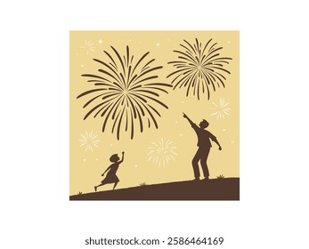 Fireworks Vector Background, Celebration Fireworks Pattern, Festive Night Sky Fireworks