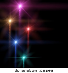 Fireworks vector background with space for text. Vector eps10.