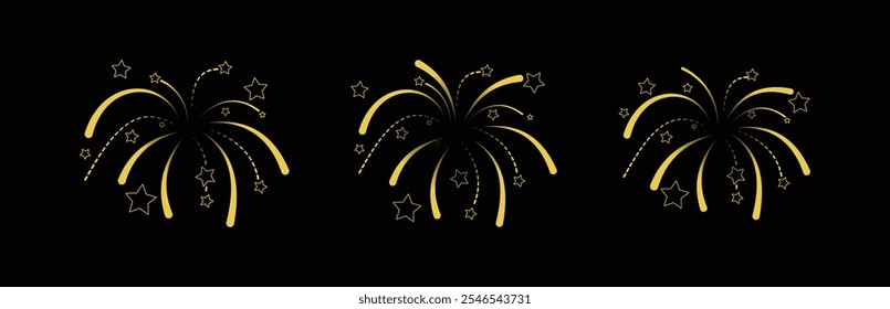 fireworks vector celebration night design isolated dark background