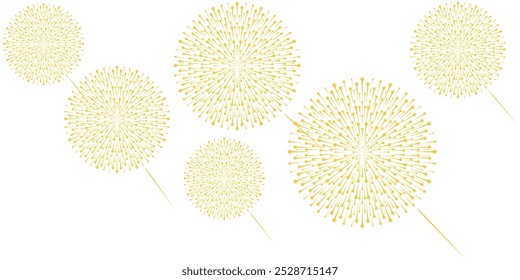 Diseño de Vector de fuegos artificiales para el año nuevo