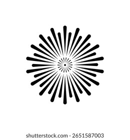 Diseño de Vector de fuegos artificiales sobre fondo blanco. Ilustración vectorial. 