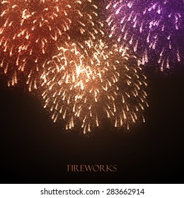 fireworks. vector holiday illustration of fireworks
