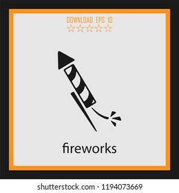 fireworks vector icon
