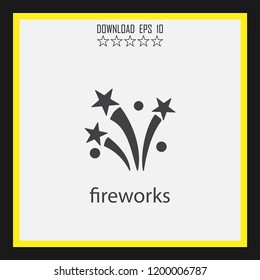 fireworks  vector icon