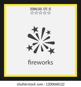 fireworks   vector icon