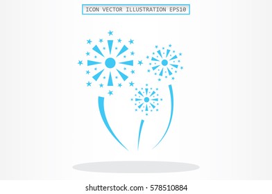 Fireworks vector icon.