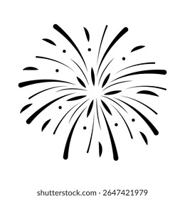 Ícone de vetor do Fireworks. Sinal de ilustração Banger. Símbolo de Frecracker. Ícone da Web do Firework.