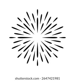 Ícone de vetor do Fireworks. Sinal de ilustração Banger. Símbolo de Frecracker. Ícone da Web do Firework.