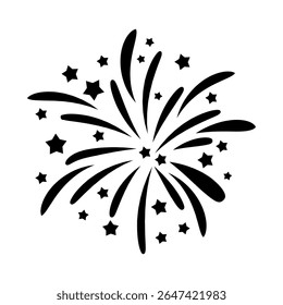 Ícone de vetor do Fireworks. Sinal de ilustração Banger. Símbolo de Frecracker. Ícone da Web do Firework.