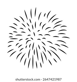 Ícone de vetor do Fireworks. Sinal de ilustração Banger. Símbolo de Frecracker. Ícone da Web do Firework.