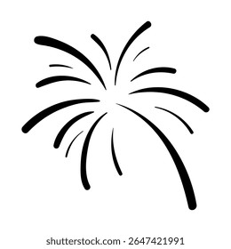 Ícone de vetor do Fireworks. Sinal de ilustração Banger. Símbolo de Frecracker. Ícone da Web do Firework.