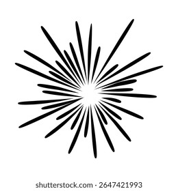 Ícone de vetor do Fireworks. Sinal de ilustração Banger. Símbolo de Frecracker. Ícone da Web do Firework.