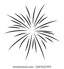 Ícone de vetor do Fireworks. Sinal de ilustração Banger. Símbolo de Frecracker. Ícone da Web do Firework.