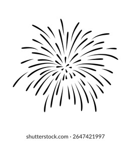 Ícone de vetor do Fireworks. Sinal de ilustração Banger. Símbolo de Frecracker. Ícone da Web do Firework.