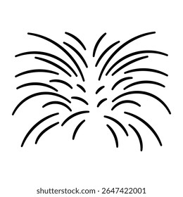 Ícone de vetor do Fireworks. Sinal de ilustração Banger. Símbolo de Frecracker. Ícone da Web do Firework.