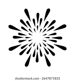 Ícone de vetor do Fireworks. Sinal de ilustração Banger. Símbolo de Frecracker. Ícone da Web do Firework.