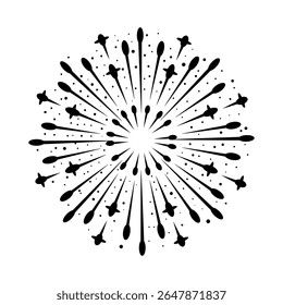 Ícone de vetor do Fireworks. Sinal de ilustração Banger. Símbolo de Frecracker. Ícone da Web do Firework.