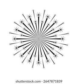 Ícone de vetor do Fireworks. Sinal de ilustração Banger. Símbolo de Frecracker. Ícone da Web do Firework.