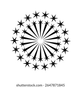 Ícone de vetor do Fireworks. Sinal de ilustração Banger. Símbolo de Frecracker. Ícone da Web do Firework.