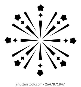 Ícone de vetor do Fireworks. Sinal de ilustração Banger. Símbolo de Frecracker. Ícone da Web do Firework.