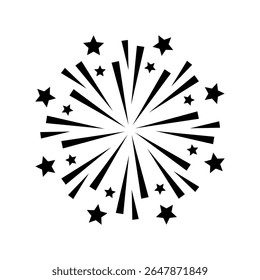 Ícone de vetor do Fireworks. Sinal de ilustração Banger. Símbolo de Frecracker. Ícone da Web do Firework.