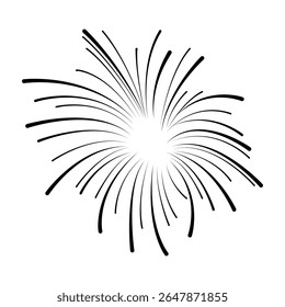 Ícone de vetor do Fireworks. Sinal de ilustração Banger. Símbolo de Frecracker. Ícone da Web do Firework.