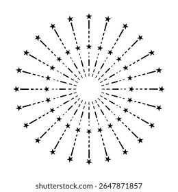 Ícone de vetor do Fireworks. Sinal de ilustração Banger. Símbolo de Frecracker. Ícone da Web do Firework.