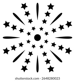 Ícone de vetor do Fireworks. Sinal de ilustração Banger. Símbolo de Frecracker. Ícone da Web do Firework.