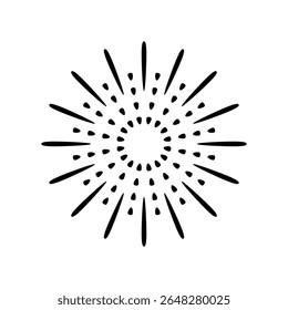 Ícone de vetor do Fireworks. Sinal de ilustração Banger. Símbolo de Frecracker. Ícone da Web do Firework.