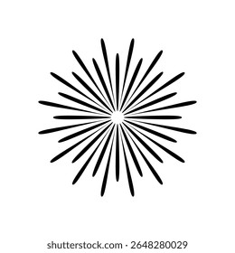 Ícone de vetor do Fireworks. Sinal de ilustração Banger. Símbolo de Frecracker. Ícone da Web do Firework.
