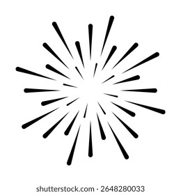Ícone de vetor do Fireworks. Sinal de ilustração Banger. Símbolo de Frecracker. Ícone da Web do Firework.
