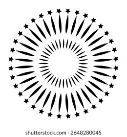 Ícone de vetor do Fireworks. Sinal de ilustração Banger. Símbolo de Frecracker. Ícone da Web do Firework.