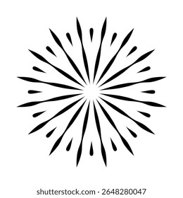 Ícone de vetor do Fireworks. Sinal de ilustração Banger. Símbolo de Frecracker. Ícone da Web do Firework.
