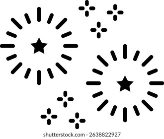 Fireworks vector icon. Can be used for printing, mobile and web applications.