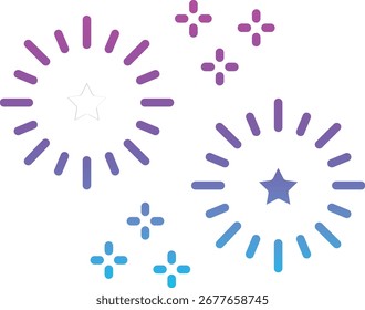 Fireworks vector icon. Can be used for printing, mobile and web applications.