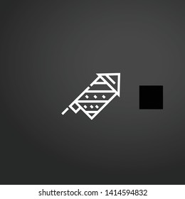 Fireworks vector icon. Fireworks concept stroke symbol design. Thin graphic elements vector illustration, outline pattern for your web site design, logo, UI. EPS 10.