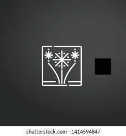 Fireworks vector icon. Fireworks concept stroke symbol design. Thin graphic elements vector illustration, outline pattern for your web site design, logo, UI. EPS 10.