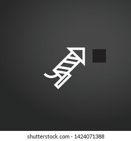 Fireworks vector icon. Fireworks concept stroke symbol design. Thin graphic elements vector illustration, outline pattern for your web site design, logo, UI. EPS 10.
