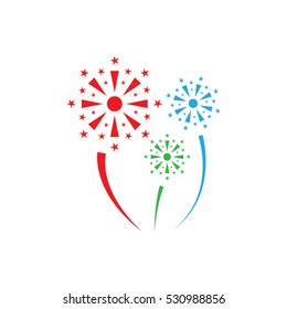 Fireworks vector icon eps10.