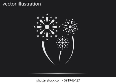 Fireworks vector icon eps10.