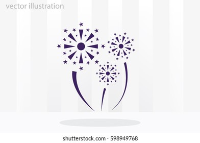 Fireworks vector icon eps10.