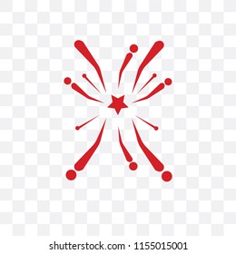 Fireworks vector icon isolated on transparent background, Fireworks logo concept