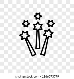Fireworks vector icon isolated on transparent background, Fireworks logo concept