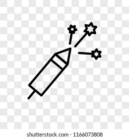 Fireworks vector icon isolated on transparent background, Fireworks logo concept