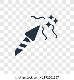 Fireworks vector icon isolated on transparent background, Fireworks transparency logo concept