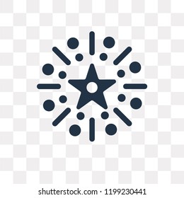 Fireworks vector icon isolated on transparent background, Fireworks transparency concept can be used web and mobile