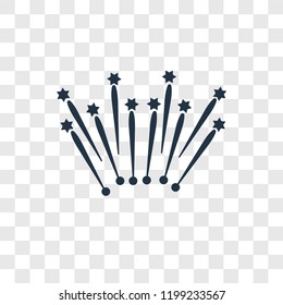 Fireworks vector icon isolated on transparent background, Fireworks transparency logo concept