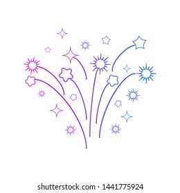 Fireworks vector icon on white background