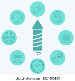 Fireworks vector icon sign symbol