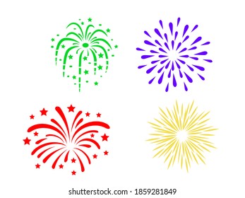 fireworks vector icon sign symbol illustration graphic